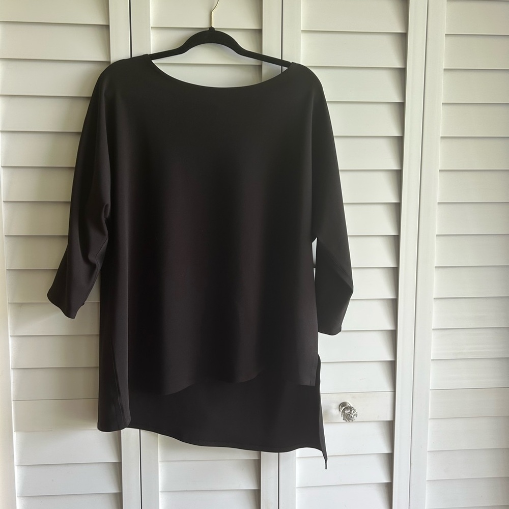Chico’s Black 3/4 Sleeve Top